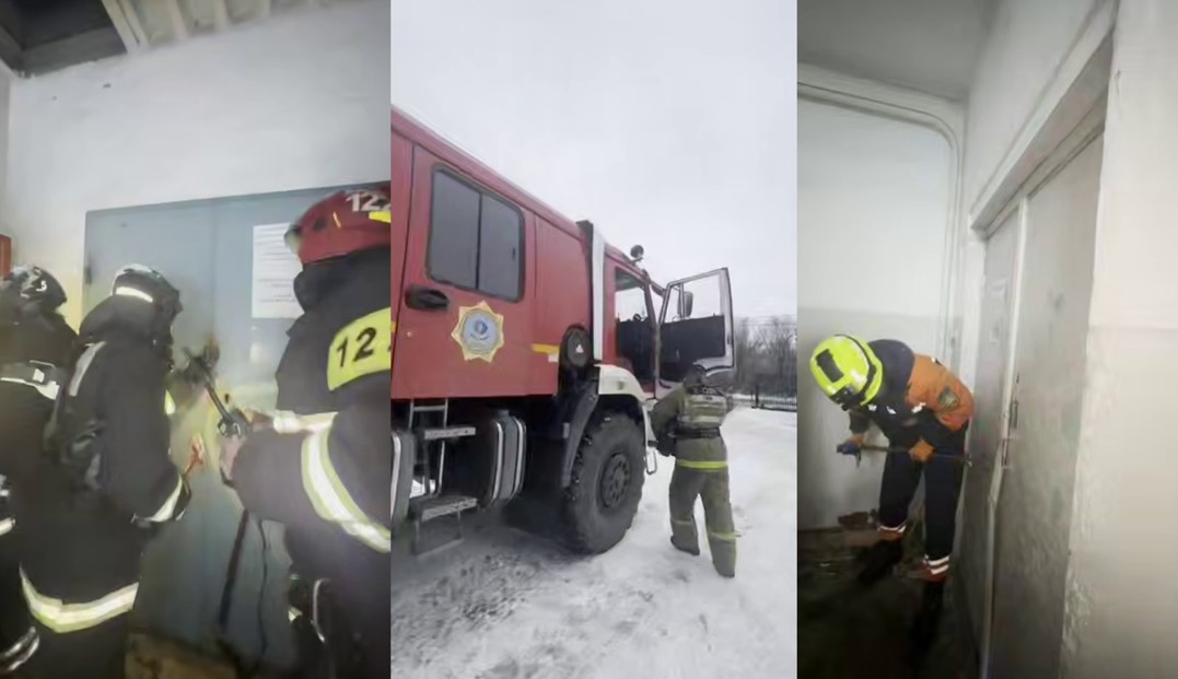 Огонь вспыхнул в промышленном здании Петропавловска